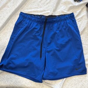Nike Royal Blue Athletic Shorts with Black Details